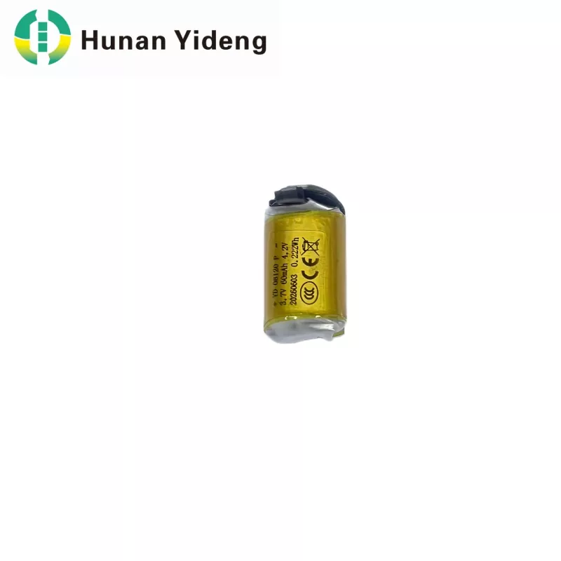08120 3.7V 60mAh リチウムポリマー円筒形バッテリー