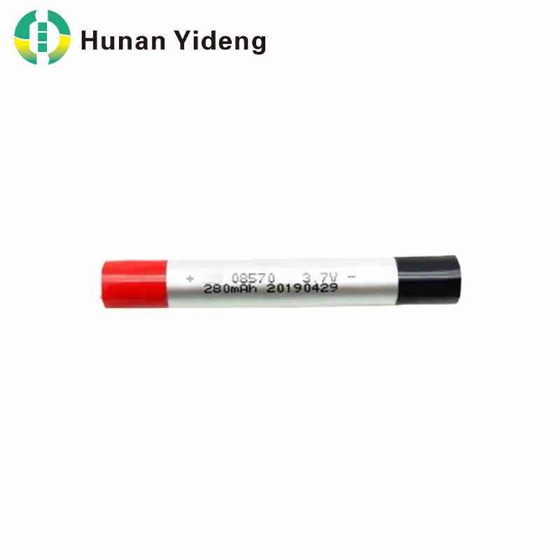 08570 3.7V 280mAh スリム円筒型リチウムポリマー電池