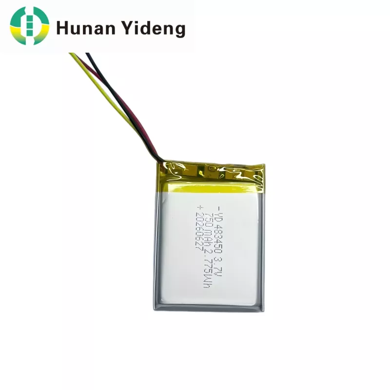 3.7V 750mAh 483447 高容量小型リチウムポリマー充電式リポバッテリー